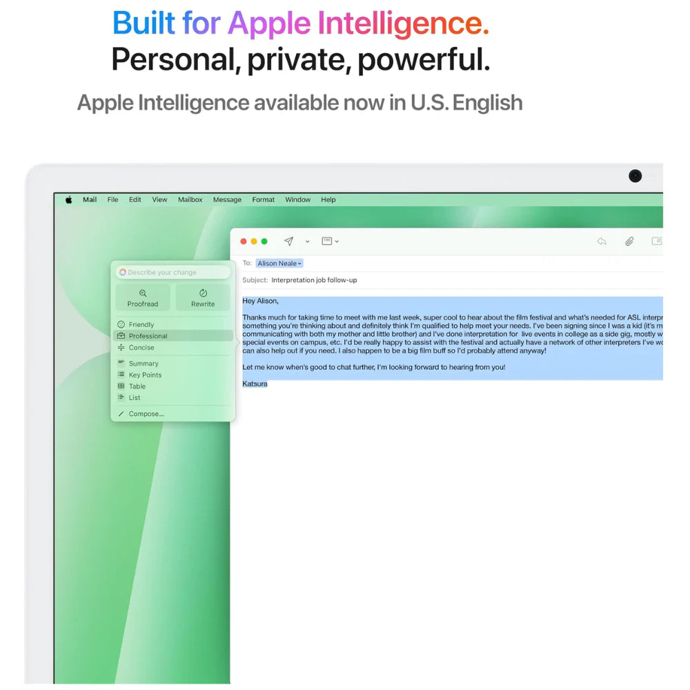 Apple 2024 iMac 24-inch M4 Chip with 10-C CPU 10-C GPU - Green, 256GB, 16GB