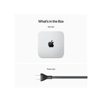 Apple Mac Mini MMFK3 (2023) M2 Chip 8-Core CPU and 10-Core GPU, 8GB RAM 512GB SSD, Silver