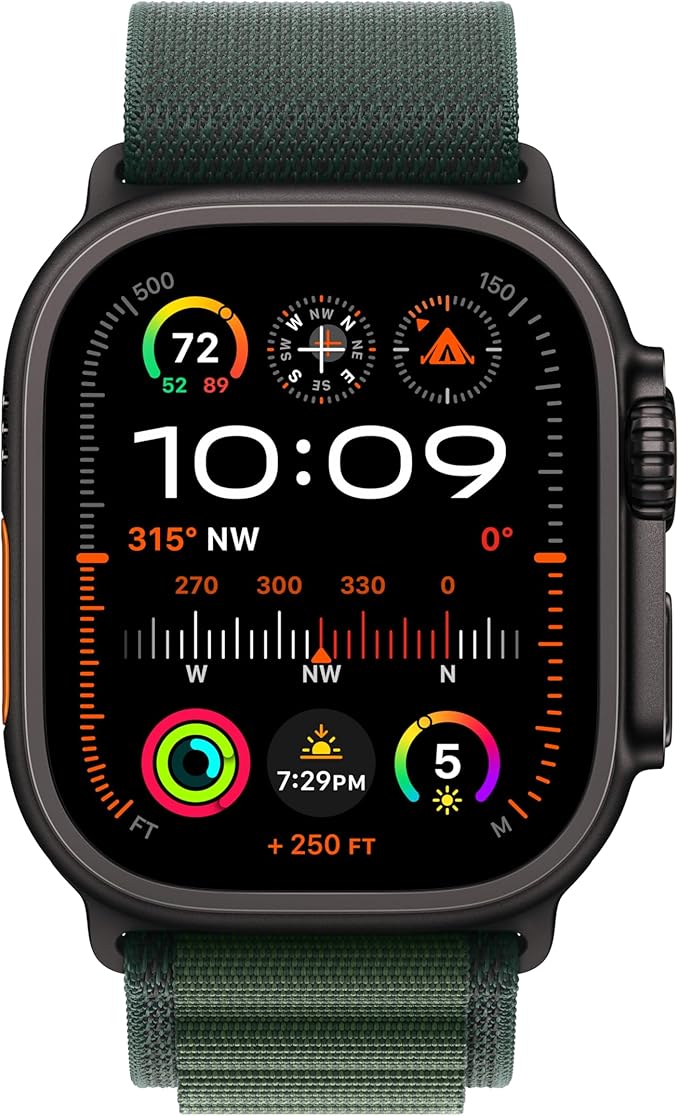 Apple Watch Ultra 2 GPS + Cellular 49mm Smartwatch Alpine Loop Extra-Long Battery Life, Carbon Neutral