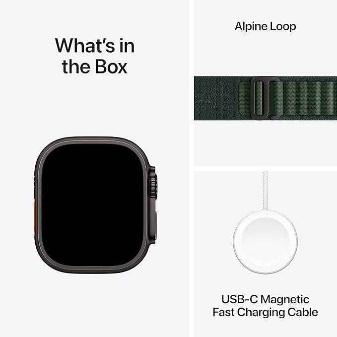 Apple Watch Ultra 2 GPS + Cellular 49mm Smartwatch Alpine Loop Extra-Long Battery Life, Carbon Neutral