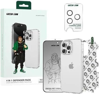 Green Lion - 4 In 1 Defender Pack Privacy for iPhone16 Pro Max